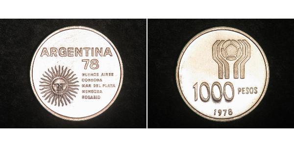 1000 Peso Argentina Plata 