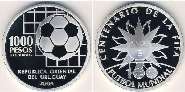 1000 Peso Uruguay Silber 