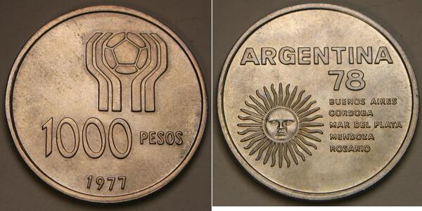 1000 Peso 阿根廷 銀 