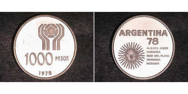 1000 Peso 阿根廷 銀 