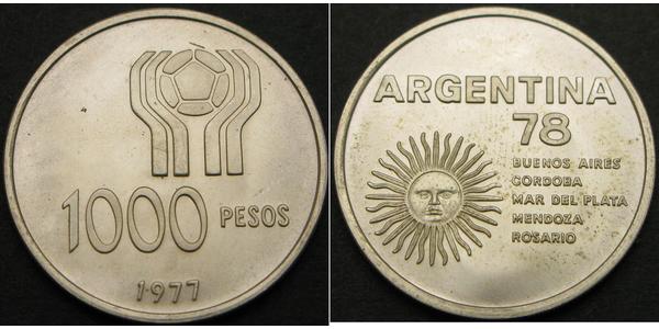 1000 Peso 阿根廷 銀 