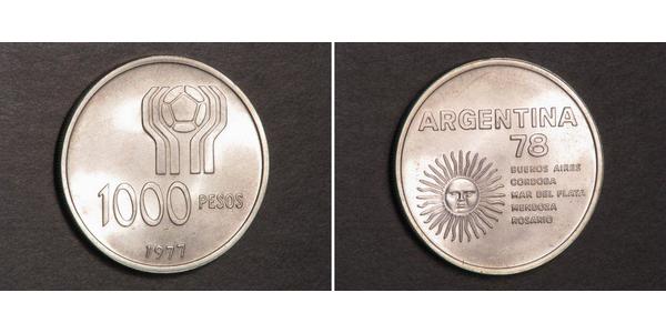 1000 Peso 阿根廷 銀 