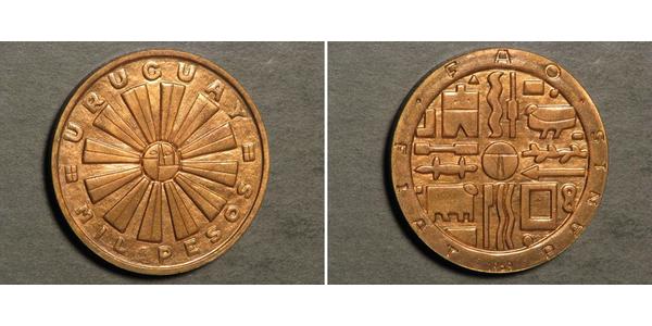 1000 Peso Uruguay 青铜 