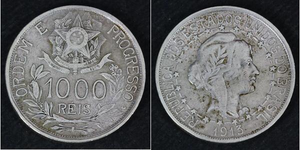 1000 Reis Brésil Argent 