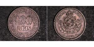 1000 Reis Brésil / Empire du Brésil (1822-1889) Argent 
