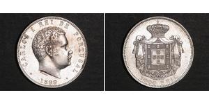 1000 Reis Royaume de Portugal (1139-1910) Argent Charles I de Portugal (1863-1908)