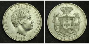 1000 Reis Royaume de Portugal (1139-1910) Argent Charles I de Portugal (1863-1908)