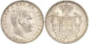 1000 Reis Royaume de Portugal (1139-1910) Argent Charles I de Portugal (1863-1908)