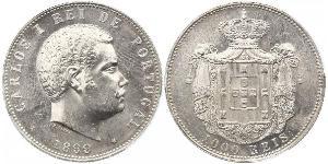 1000 Reis Royaume de Portugal (1139-1910) Argent Charles I de Portugal (1863-1908)