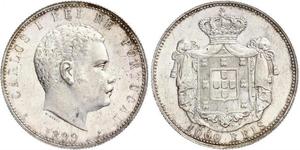 1000 Reis Royaume de Portugal (1139-1910) Argent Charles I de Portugal (1863-1908)