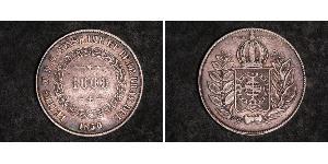 1000 Reis Impero del Brasile (1822-1889) Argento 