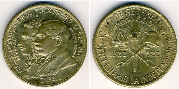 1000 Reis Brazil Bronze 