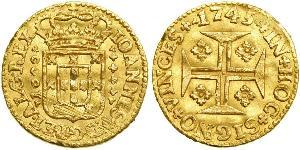 1000 Reis Kingdom of Portugal (1139-1910) Gold John V of Portugal (1689-1750)