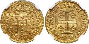 1000 Reis Kingdom of Portugal (1139-1910) Gold Johann V. von Portugal (1689-1750)