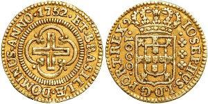 1000 Reis Royaume de Portugal (1139-1910) Or Joseph I of Portugal (1714-1777)