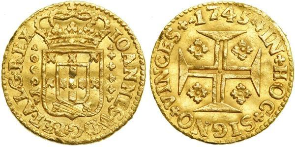 1000 Reis Royaume de Portugal (1139-1910) Or Jean V de Portugal (1689-1750)