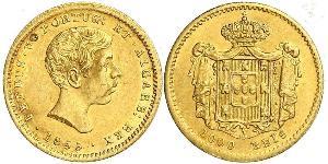 1000 Reis Portogallo / Regno del Portogallo (1139-1910) Oro Peter V of Portugal (1837-1861)