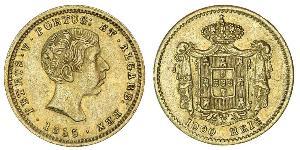 1000 Reis Portogallo / Regno del Portogallo (1139-1910) Oro Peter V of Portugal (1837-1861)