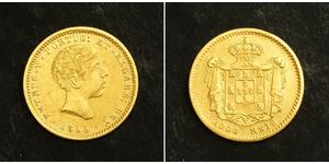 1000 Reis Portugal / Reino de Portugal (1139-1910) Oro Peter V of Portugal (1837-1861)