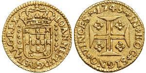 1000 Reis Regno del Portogallo (1139-1910) Oro Giovanni V del Portogallo (1689-1750)