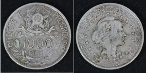 1000 Reis Brasil Plata 