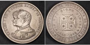 1000 Reis Reino de Portugal (1139-1910) Plata Carlos I de Portugal (1863-1908)