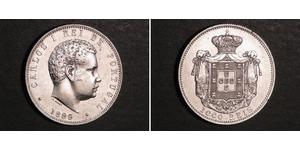 1000 Reis Reino de Portugal (1139-1910) Plata Carlos I de Portugal (1863-1908)