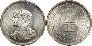 1000 Reis Reino de Portugal (1139-1910) Plata Carlos I de Portugal (1863-1908)