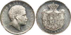 1000 Reis Reino de Portugal (1139-1910) Plata Carlos I de Portugal (1863-1908)