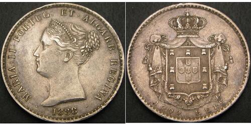 1000 Reis Kingdom of Portugal (1139-1910) Silber 