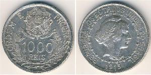 1000 Reis Brazil Silver 