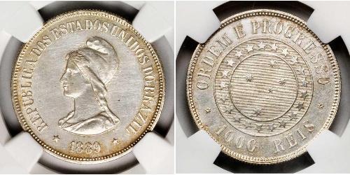 1000 Reis Brazil Silver 