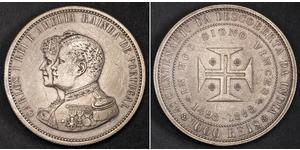 1000 Reis Kingdom of Portugal (1139-1910) Silver Carlos I of Portugal (1863-1908)