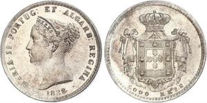 1000 Reis Kingdom of Portugal (1139-1910) Silver 
