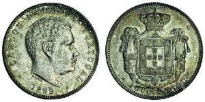 1000 Reis Kingdom of Portugal (1139-1910) Silver Carlos I of Portugal (1863-1908)