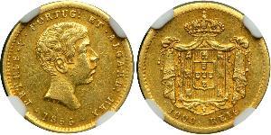 1000 Reis 葡萄牙王國 (1139 - 1910) / 葡萄牙 金 Peter V of Portugal (1837-1861)