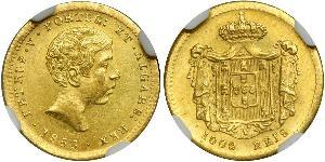 1000 Reis 葡萄牙王國 (1139 - 1910) / 葡萄牙 金 Peter V of Portugal (1837-1861)