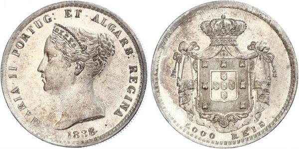 1000 Reis 葡萄牙王國 (1139 - 1910) 銀 