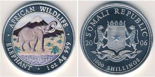 1000 Shilling Somalie Argent 