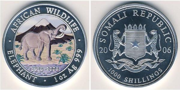 1000 Shilling Somalia Argento 