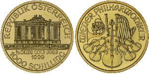 1000 Shilling Republic of Austria (1955 - ) Gold 