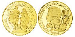 1000 Shilling Republik Österreich (1955 - ) Gold 