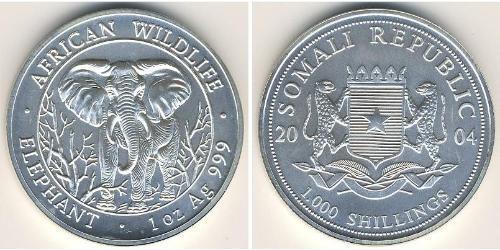 1000 Shilling Somalia Plata 