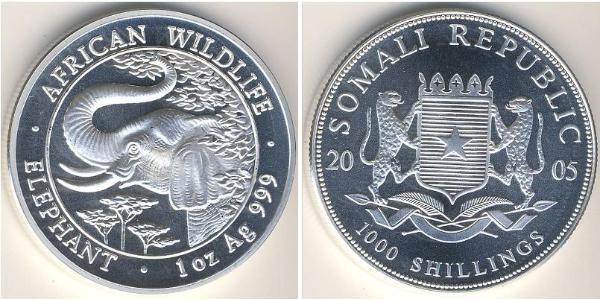 1000 Shilling Somalia Silver 