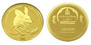 1000 Tugrik Mongolei Gold 