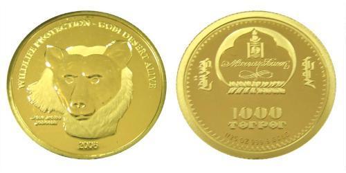 1000 Tugrik Mongolei Gold 