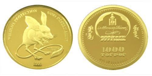 1000 Tugrik Mongolei Gold 