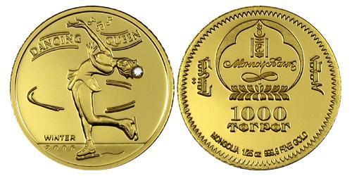1000 Tugrik Mongolia Oro 
