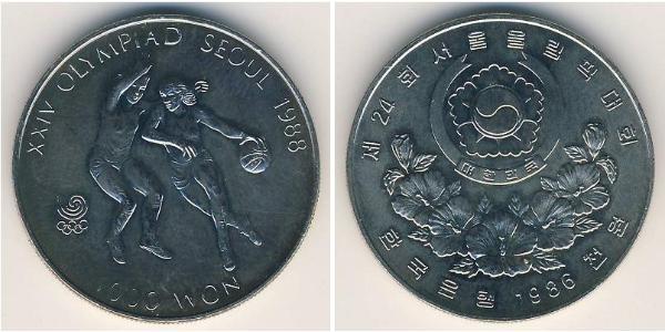1000 Won Corée du Sud Cuivre/Nickel 