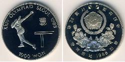 1000 Won Corea del Sud Rame/Nichel 